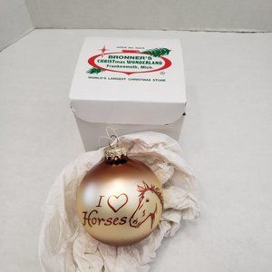 BRONNER'S Wonderland Ornament I Love Horses